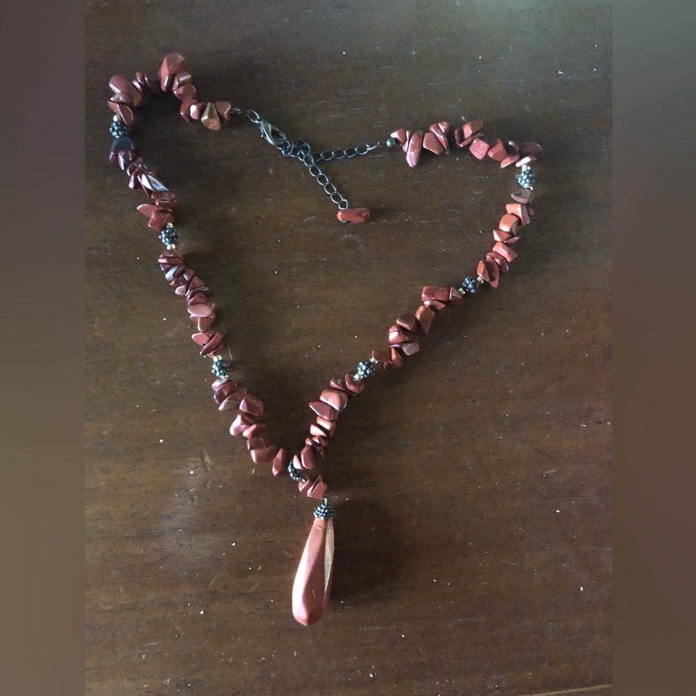 Brown Jasper Chip Costume Necklace - 703 $20 or $15 w/offer